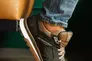 Мужские кроссовки кожаные весенне-осенние хаки Splinter Trend 0220 Фото 4