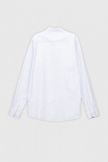 Рубашка классическая с узором мужская CL 32585 Белый фото 8 — интернет-магазин Tapok