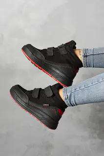 Подростковые ботинки кожаные зимние черные Monster ТЕР