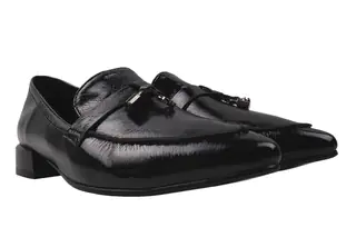 Туфли на низком ходу женские Liici эко лак цвет Черный 91-20DTC