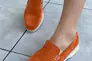 Лоферы женские замшевые оранжевые Фото 1