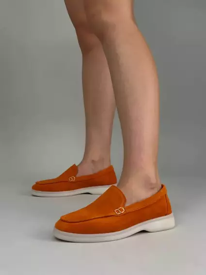 Лоферы женские замшевые оранжевые фото 10 — интернет-магазин Tapok
