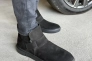 Ботинки мужские из нубука черного цвета зимние Фото 6