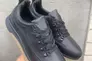 Мужские кроссовки кожаные весенне-осенние черные Obr 34 Фото 2