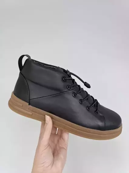 Ботинки мужские кожаные черного цвета демисезонные фото 13 — интернет-магазин Tapok