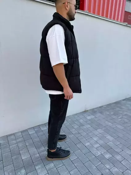 Ботинки мужские кожаные черного цвета демисезонные фото 10 — интернет-магазин Tapok