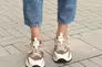 Кросівки жіночі шкіряні 586472 Бежеві Фото 9