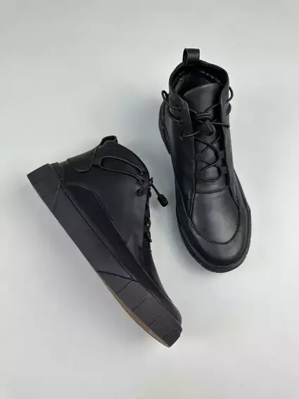 Ботинки мужские кожаные черные демисезонные фото 15 — интернет-магазин Tapok