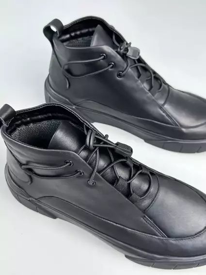 Ботинки мужские кожаные черные демисезонные фото 16 — интернет-магазин Tapok