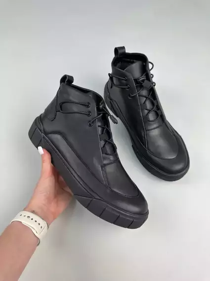 Ботинки мужские кожаные черные демисезонные фото 17 — интернет-магазин Tapok
