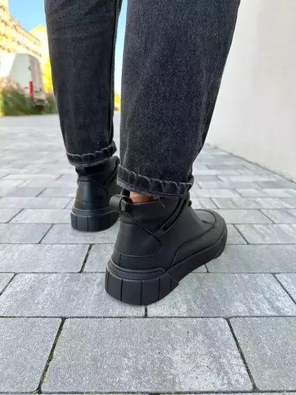 Ботинки мужские кожаные черные демисезонные фото 4 — интернет-магазин Tapok