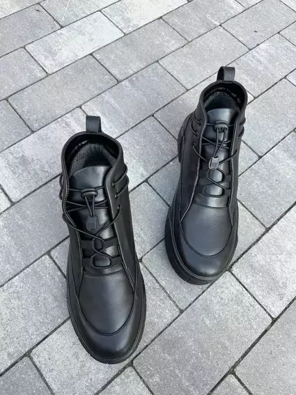 Ботинки мужские кожаные черные демисезонные фото 10 — интернет-магазин Tapok