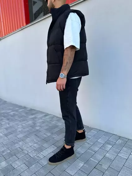 Ботинки мужские замшевые черного цвета демисезонные фото 6 — интернет-магазин Tapok
