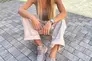 Кроссовки женские кожаные цвета латте с вставками замши Фото 23