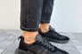 Кроссовки мужские кожаные черные на черной подошве Фото 10