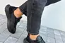 Кроссовки мужские кожаные черные на черной подошве Фото 11