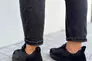 Кроссовки мужские кожаные черные на черной подошве Фото 12
