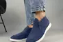 Лоферы женские замшевые джинсового цвета демисезонные Фото 1