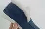 Лоферы женские замшевые джинсового цвета зимние Фото 1