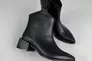 Ботинки казаки женские кожаные черного цвета на каблуке демисезонные Фото 9