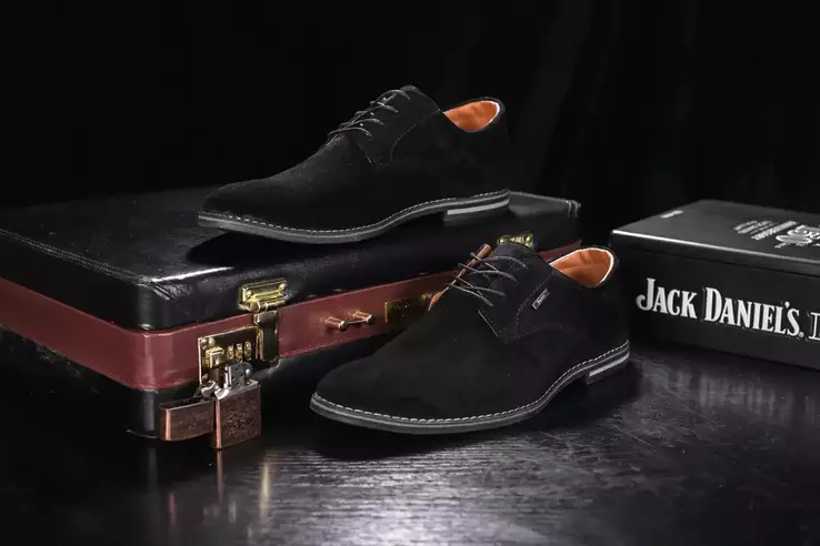 Чоловічі туфлі замшеві весняно-осінні чорні Yuves М5 (Trade Mark) фото 5 — інтернет-магазин Tapok