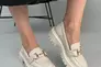 Туфлі жіночі шкіряні молочного кольору Фото 3