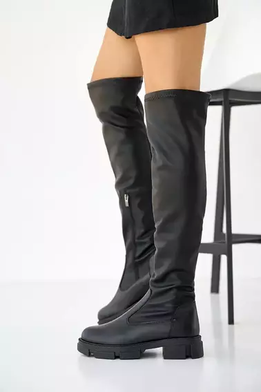 Женские ботинки кожаные зимние черные Tango 13 высокие фото 7 — интернет-магазин Tapok