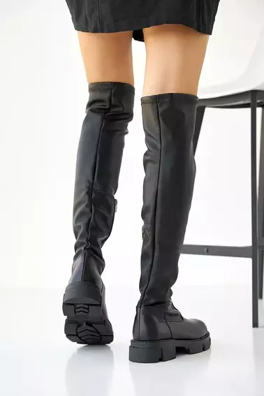 Женские ботинки кожаные зимние черные Tango 13 высокие фото 8 — интернет-магазин Tapok