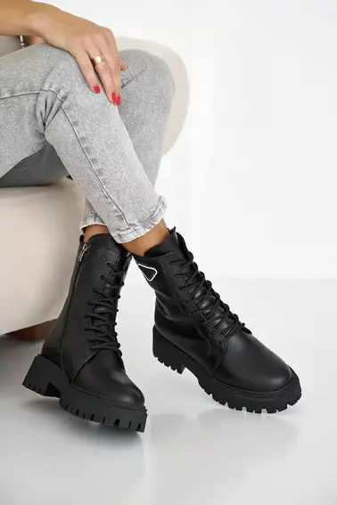 Женские ботинки кожаные зимние черные Yuves 442 фото 8 — интернет-магазин Tapok