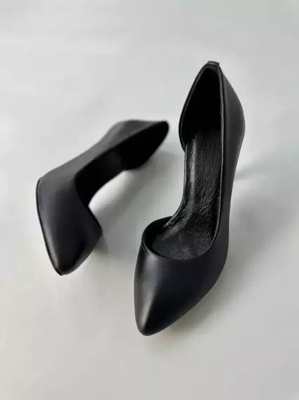Лодочки женские кожаные черного цвета фото 10 — интернет-магазин Tapok
