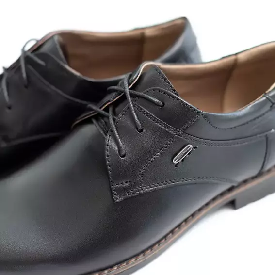 Туфли мужские кожаные классические 586467 Черные фото 3 — интернет-магазин Tapok
