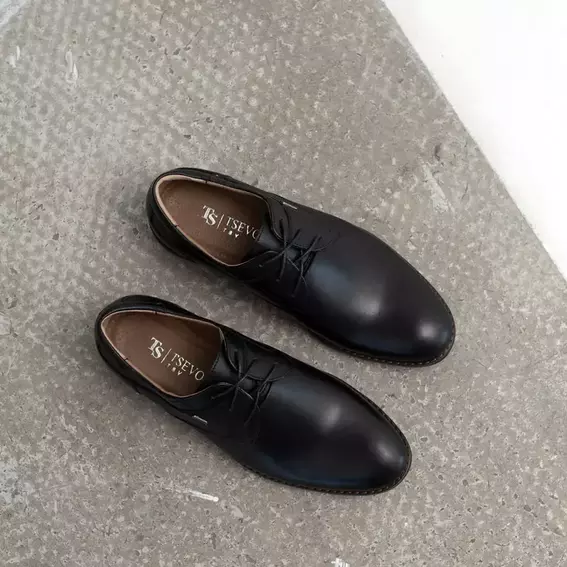 Туфли мужские кожаные классические 586467 Черные фото 4 — интернет-магазин Tapok