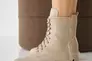 Женские ботинки кожаные зимние бежевые Yuves 449 Фото 3