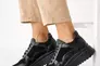 Жіночі кросівки шкіряні весняно-осінні чорні Yuves 509 Фото 1