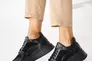 Женские кроссовки кожаные весенне-осенние черные Yuves 509 Фото 3