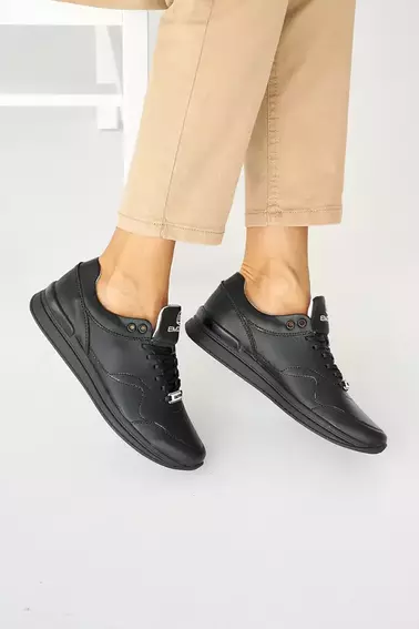 Жіночі кросівки шкіряні весняно-осінні чорні Emirro 2121 фото 7 — інтернет-магазин Tapok