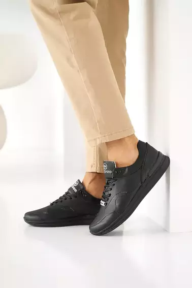 Женские кроссовки кожаные весенне-осенние черные Emirro 2121 фото 11 — интернет-магазин Tapok