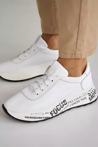 Жіночі кросівки шкіряні весняно-осінні білі VlaMar 255 фото 8 — інтернет-магазин Tapok
