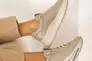 Женские кроссовки кожаные весенне-осенние бежевые VlaMar 255 Фото 9