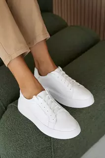 Жіночі кросівки шкіряні весняно-осінні білі VlaMar 238