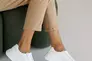 Женские кроссовки кожаные весенне-осенние белые VlaMar 238 Фото 11