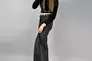 Кроссовки женские кожаные черные с вставками замши Фото 9