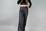 Кроссовки женские кожаные черные с вставками замши Фото 10