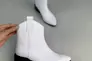 Ботинки казаки женские кожа рептилия белого цвета на каблуке демисезонные Фото 10
