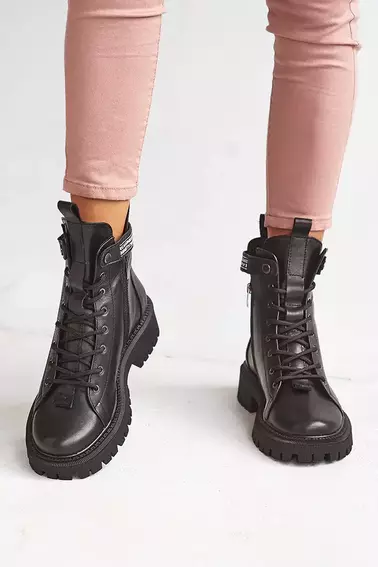 Жіночі черевики шкіряні зимові чорні Vikont 45 фото 8 — інтернет-магазин Tapok