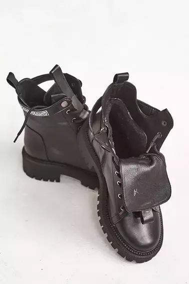 Женские ботинки кожаные зимние черные Vikont 45 фото 9 — интернет-магазин Tapok