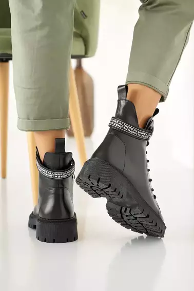 Жіночі черевики шкіряні зимові чорні Vikont 45 фото 19 — інтернет-магазин Tapok