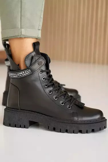 Женские ботинки кожаные зимние черные Vikont 45 фото 21 — интернет-магазин Tapok