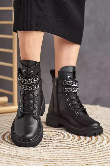 Жіночі черевики шкіряні зимові чорні Vikont 39 фото 8 — інтернет-магазин Tapok