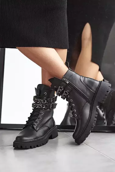 Жіночі черевики шкіряні зимові чорні Vikont 39 фото 11 — інтернет-магазин Tapok